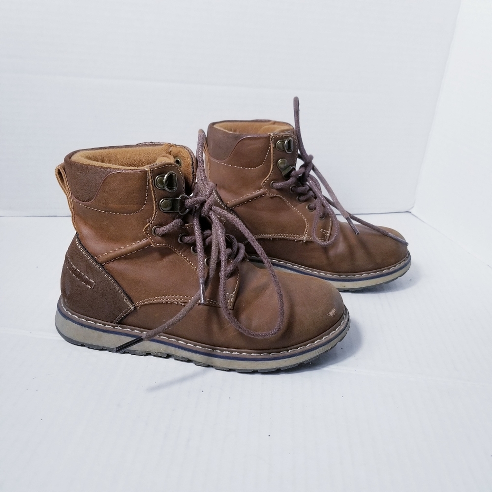 ASHFORD HAYES BOY'S BROWN BOOTS SIZE 13